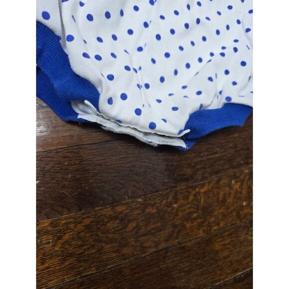 Vintage Baby Girl Polka Dot Flower One Piece Outfit 18 Months - Picture 8 of 9